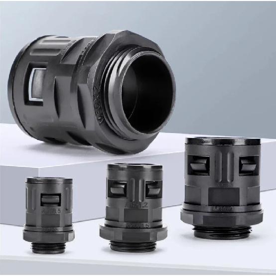 Bellows Straight Connector AD21.2 PG16 Nylon Corrugated Pipe Waterproof Joint Cable Gland Plastic Joint AD54.5