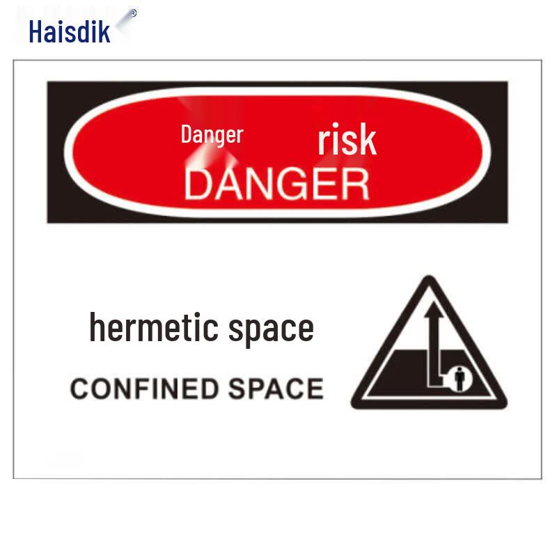 HSDIC HK-380 US Standard Confined Space Safety Sign 25x31.5cm