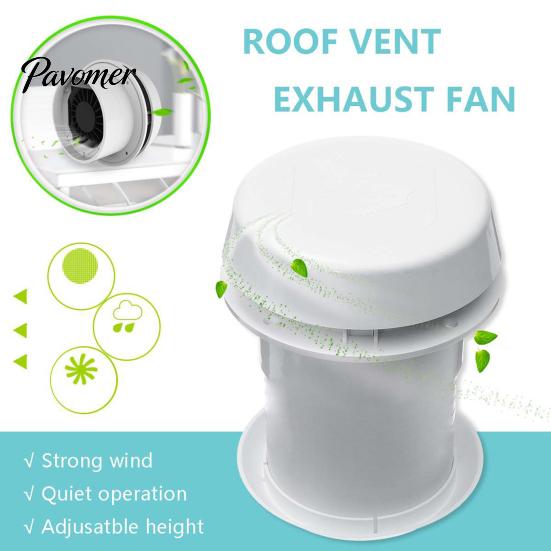 Exhaust Fan Noiseless Motorhome Energy-saving Cooling Roof Ventilation Vent for 12V Motor Homes Air Blower