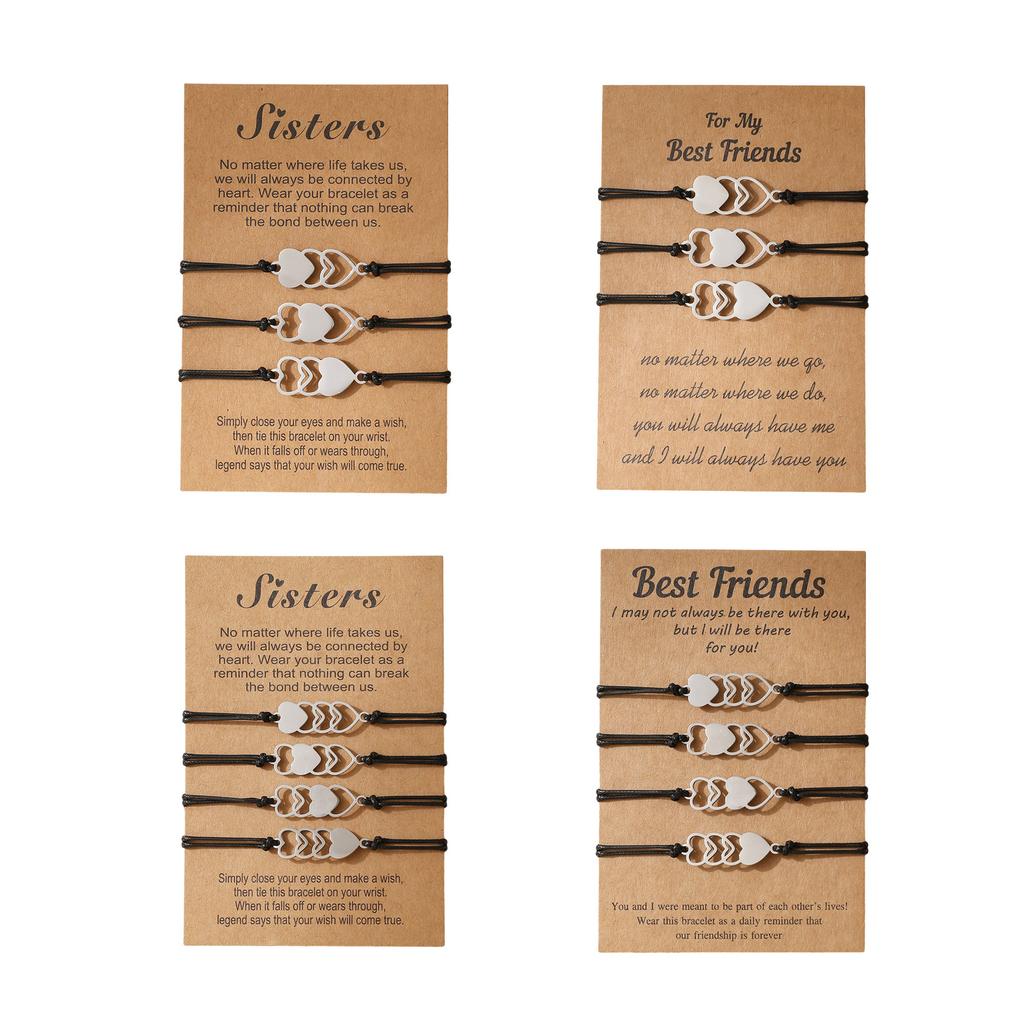 1 Set Handgefertigte Geflochtene Armbänder Seilarmbänder Baumwollfaden Verstellbarer Handgelenkschmuck Geeignet für Verschiedene Anlässe