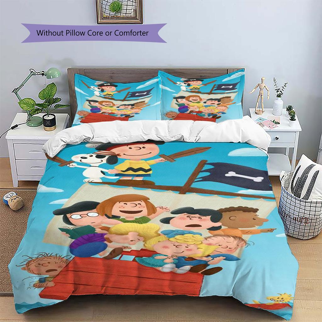 Snoopy Family Portrait Comfortable and Warm Bedding Set The Perfect Choice for Decorating Your Bedroom and Creating A Happy Home