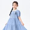 Girls' Summer Academy Style Puff Sleeve Dress