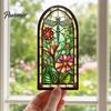 Wear-resistant Bookmark Stained Glass Flower Bookmark, Floral Acrylic Suncatcher Unique Shape Plant Book Page Marker, Gifts for Bookish, Women