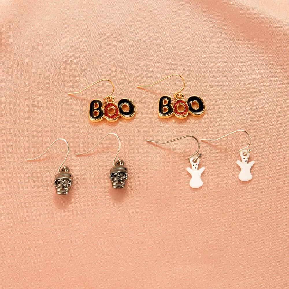Unique Halloween Earrings: Creative Skull, Pumpkin, Bat, Fun Studs