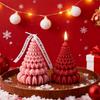 1-4PCS Christmas Tree Aroma Candle Silicone Mold DIY Plaster Wax Craft Holiday Decorations Handmade Supplies Making Kits