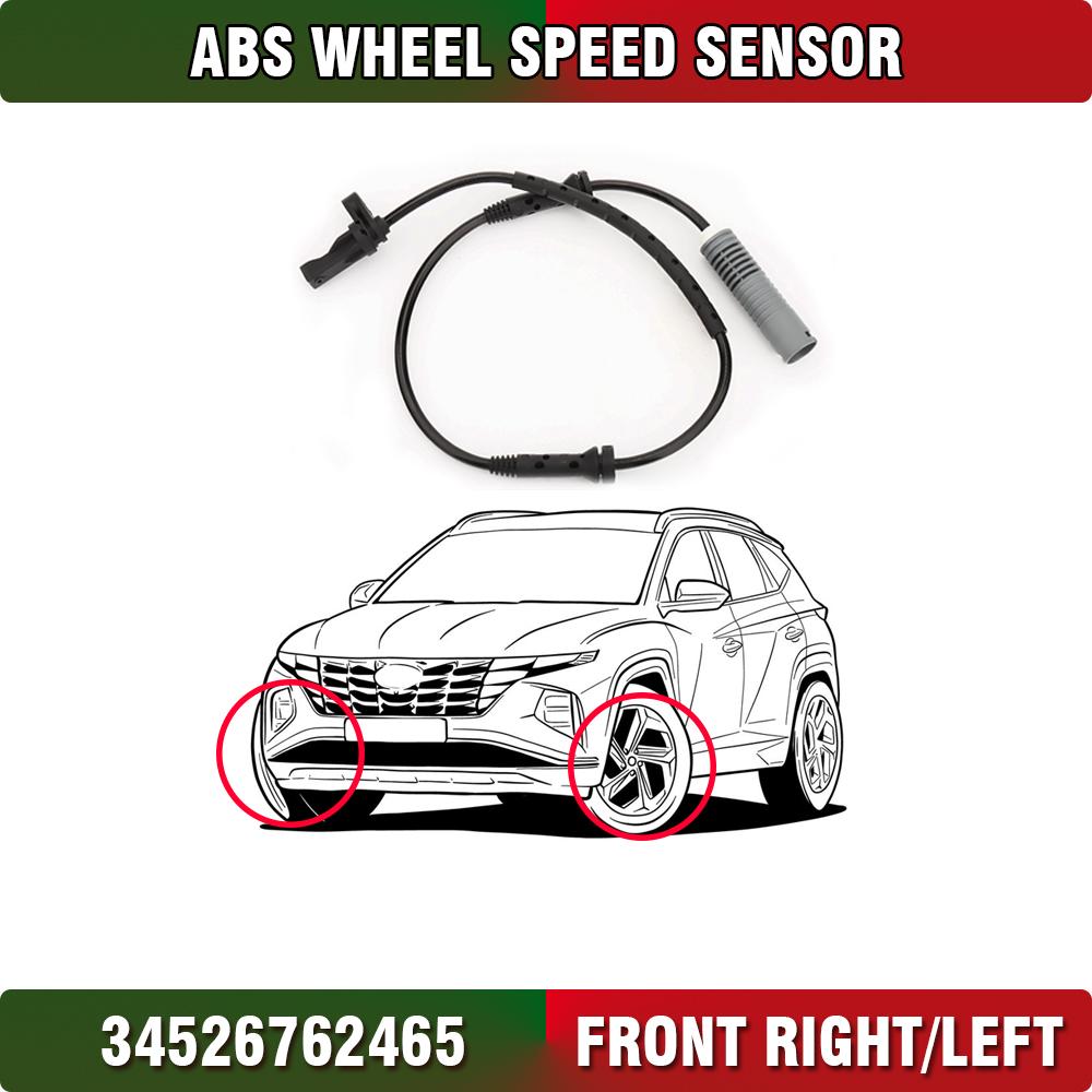 Car Accessories Front Left and Right ABS Wheel Speed Sensor For BMW 120i E82 E87 E88 318i 320i E90 E92 E93 34526762465 6762465 1 PIECE