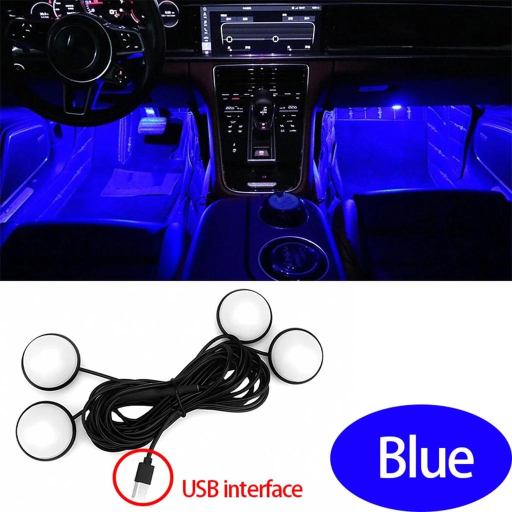 Colorful Usb Led Car Foot Ambient Light Lighting Accessories Atmosphere Decorative Backlight Lights Back Interior Decoration Kit