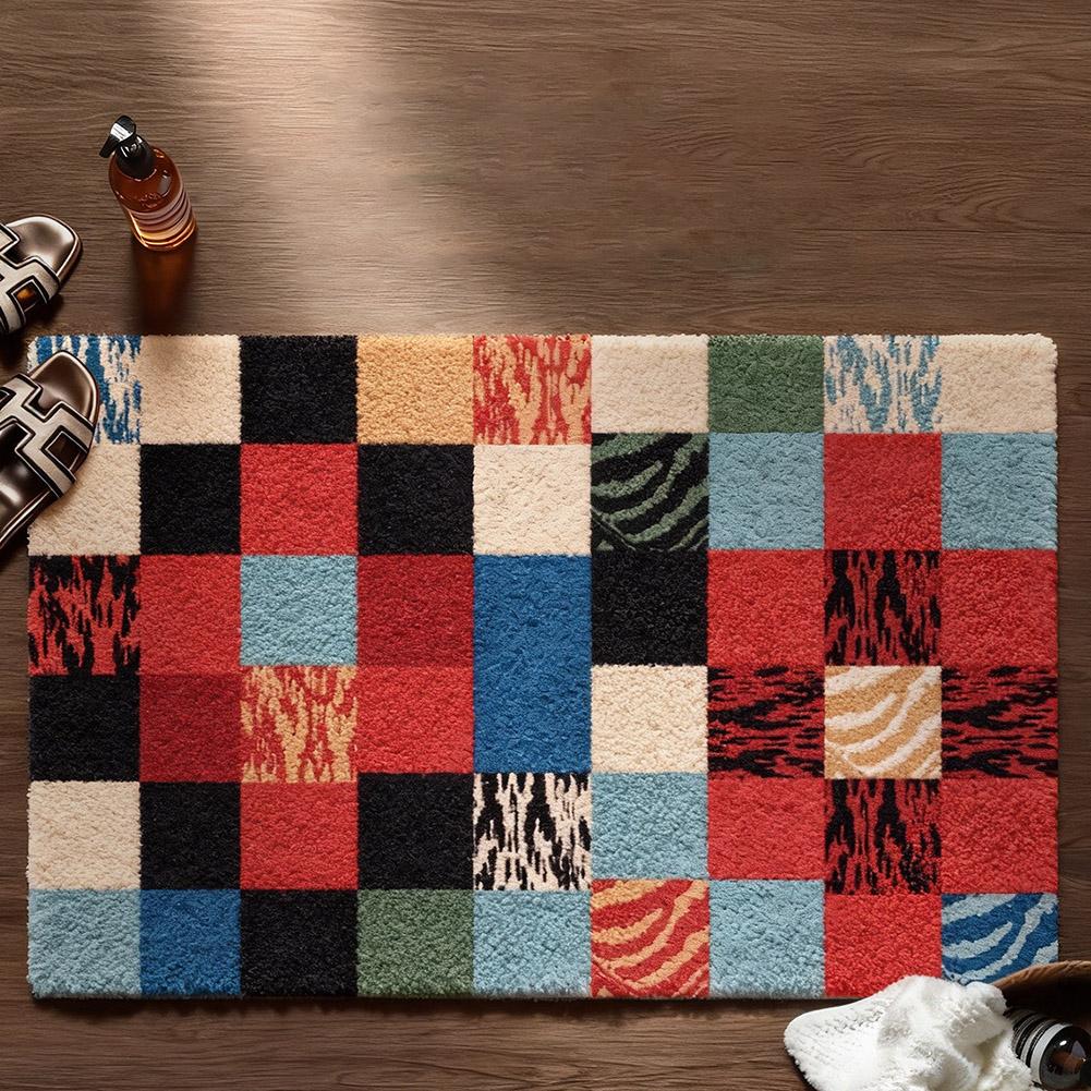 1pc 45*70cm Soft Absorbent Bath Mat Bathroom Rugs Non-Slip Quick-Dry Bath Rug Floor Mat For Bathroom Entryway Kitchen
