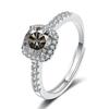 Bague Ringen D Color VVS 1 Carat Moissanite Ring Sterling S925 Silver Plated Platinum Luxury Jewelry For Women Wedding Engagement