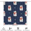 Whimsical Winter Bear Blue Shower Curtain For Bathroom Decor Soft Fabric With Hooks Perfect Gift Idea