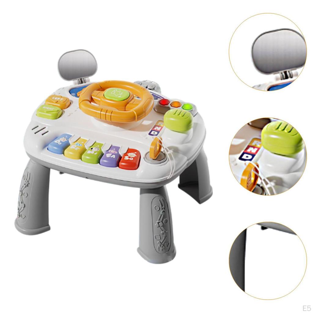 2 In 1 Musical Toy Activity Table Center, Preschool Sensory Toys for Kids Ages 3-6