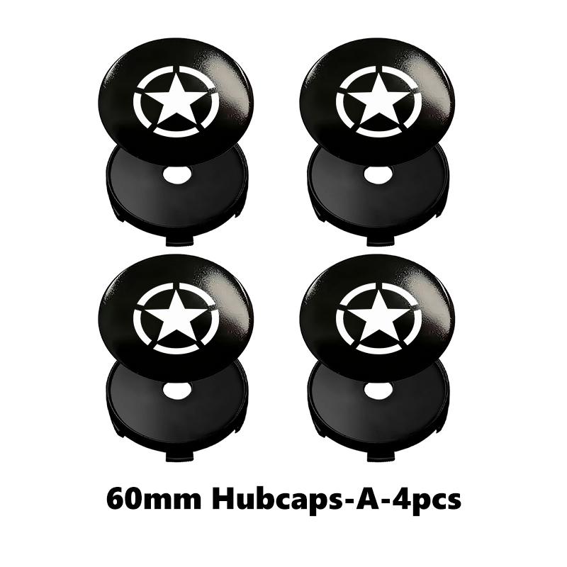 4pcs 56/60mm Car Wheel Center Hub Caps Tire Rim Covers Accessories For Jeep Grand Cherokee Wrangler JK Renegade Gladiator