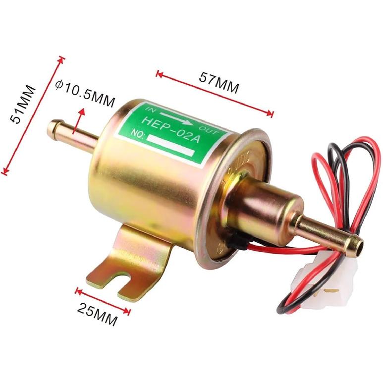 1PCS HEP-02A Gas Diesel Fuel Pump Inline Low Pressure Electric Fuel Pump 12V(LSA461)