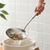 Heavy-duty 304 Stainless Steel Skimmer Strainer, Slotted Spoon with Ergonomic Handle, Comfortable Grip Spoon Ladle for Kitchen