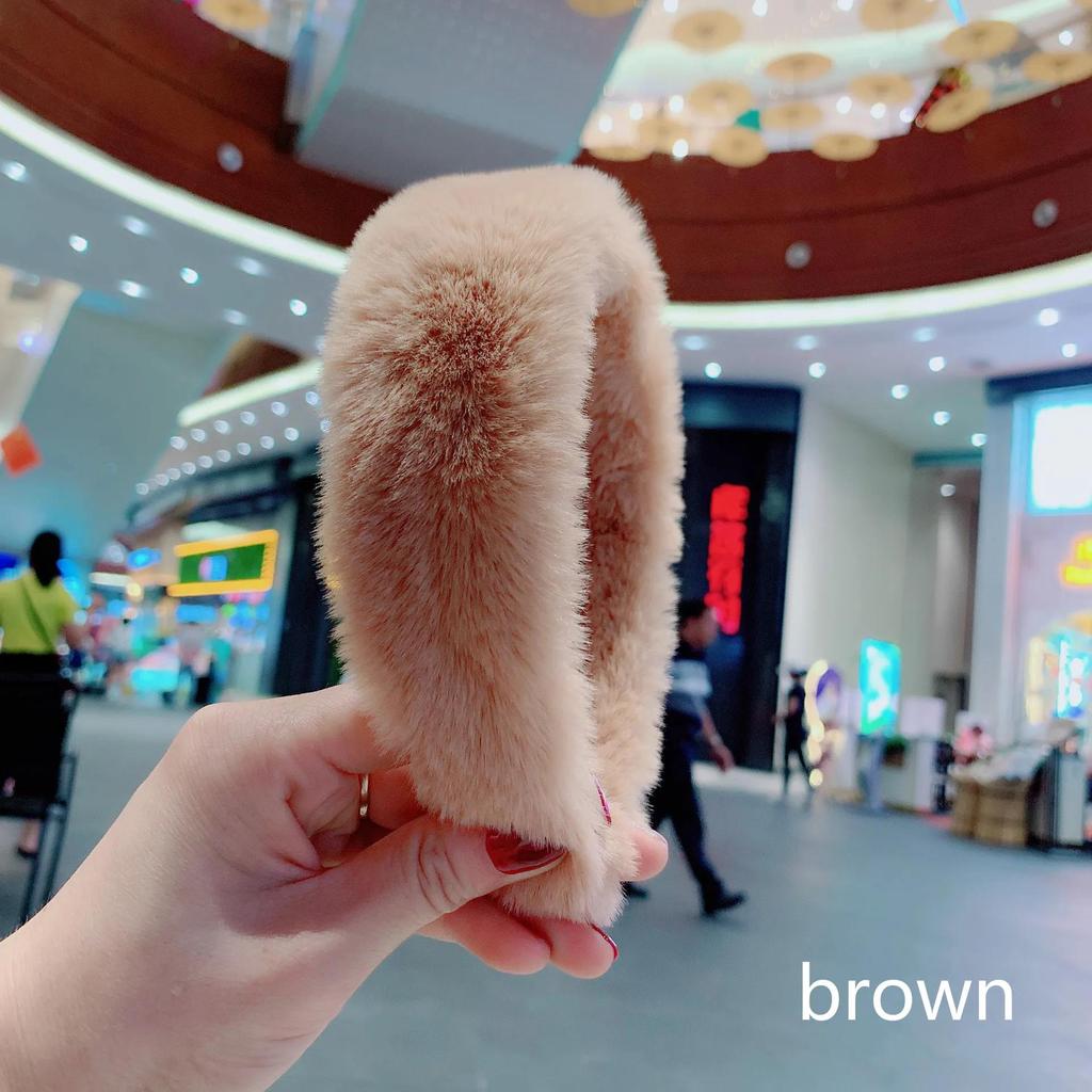 Women Hairbands Sweet Retro Women Elegant Rabbit Fur Hairbands Hair Accessories Girls Headwear Accessories