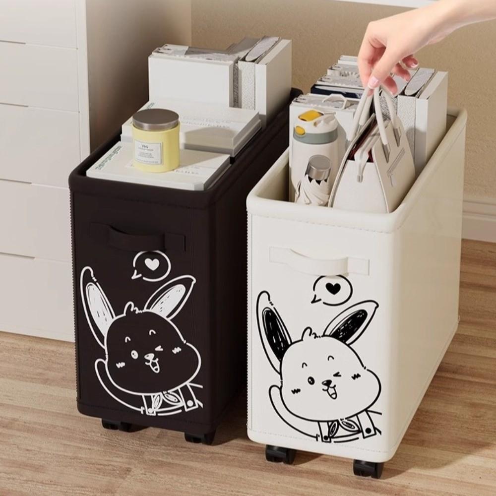 Oxford Cloth Foldable Storage Basket Space Saving with Wheels Multifunctional Corner Shelf Large Capacity Storage Rack