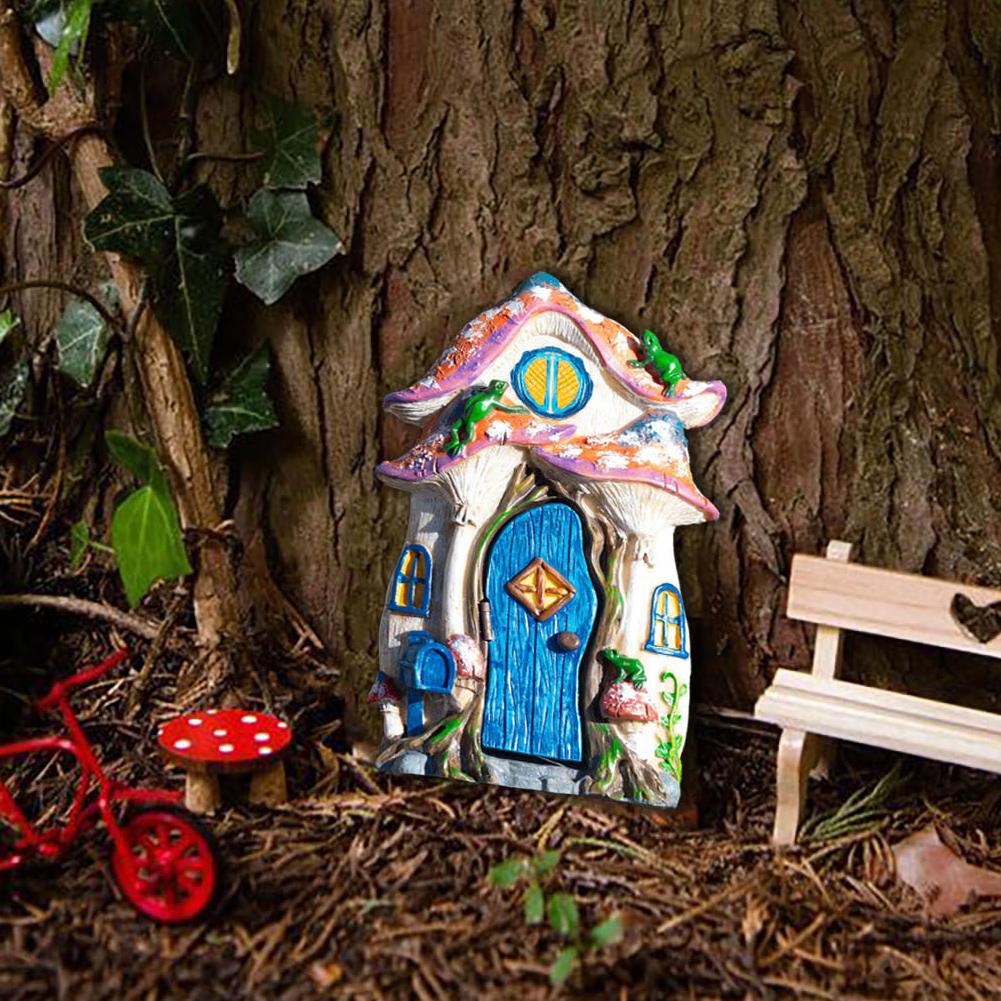 Garden Fairy Gnome Elf Miniature Figurines Window Door Garden Statue House Christmas Home Door Q7E0
