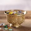Metal Offering Cup with Eight Auspicious Symbol Tibetan Water Bowl for Household Use Religious Buddhas Decoration