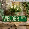 2D Flach, 1 Stück, 3,94 x 15,74 Zoll Aluminium Dekoschild - Retro 'Schweißer' Aluminiumplakette | UV-bedruckt, Stabiles Metall-Wandkunstwerk für Zuhause, Kneipe