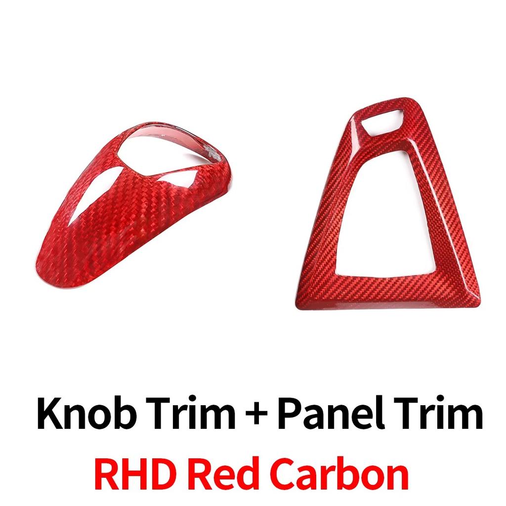 Real Carbon Fiber For BMW M2 F87 M3 F80 M4 F82 M5 F83 F10 F85 X5M F86 X6M F12 Car Center Console Gear Shift Knob Trim Cover