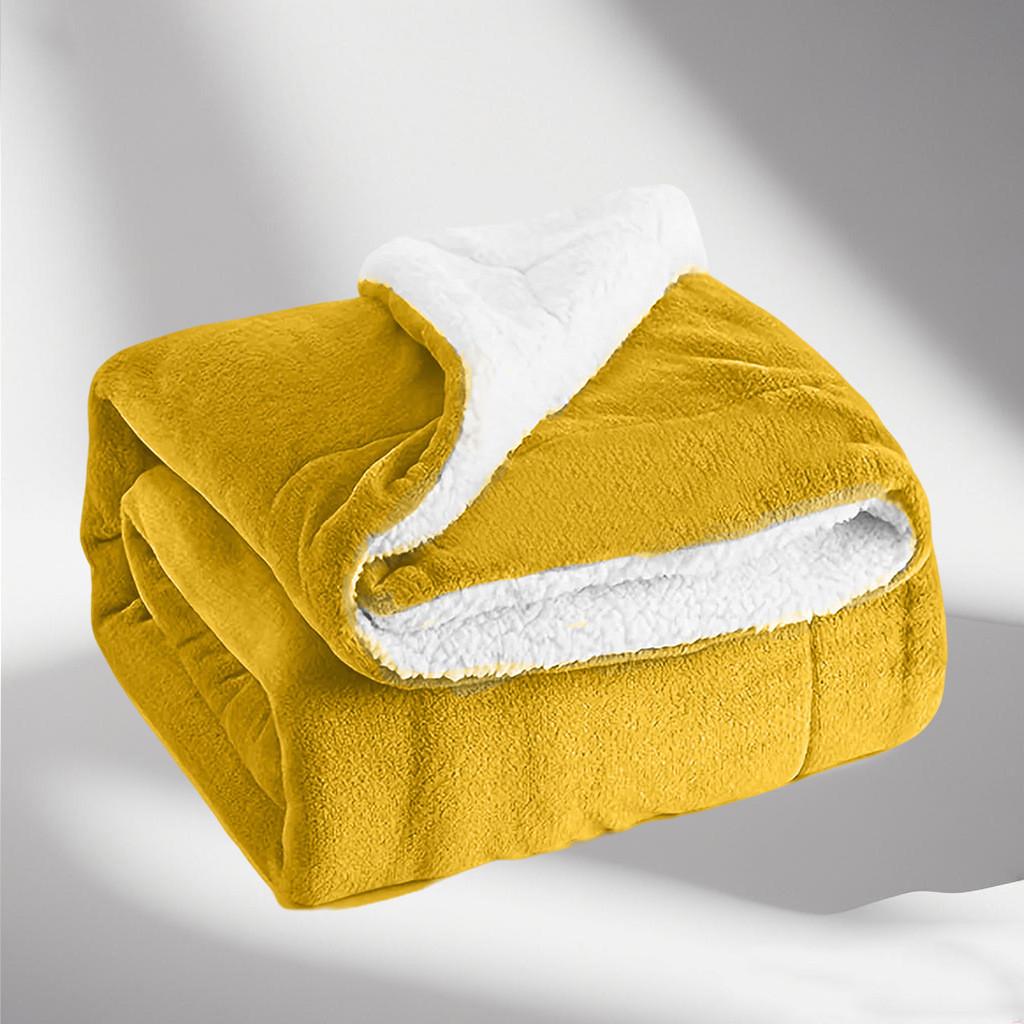 Coral Simplified Fleeces Blanket Thickened Double Layer Lounge Bed Supplies
