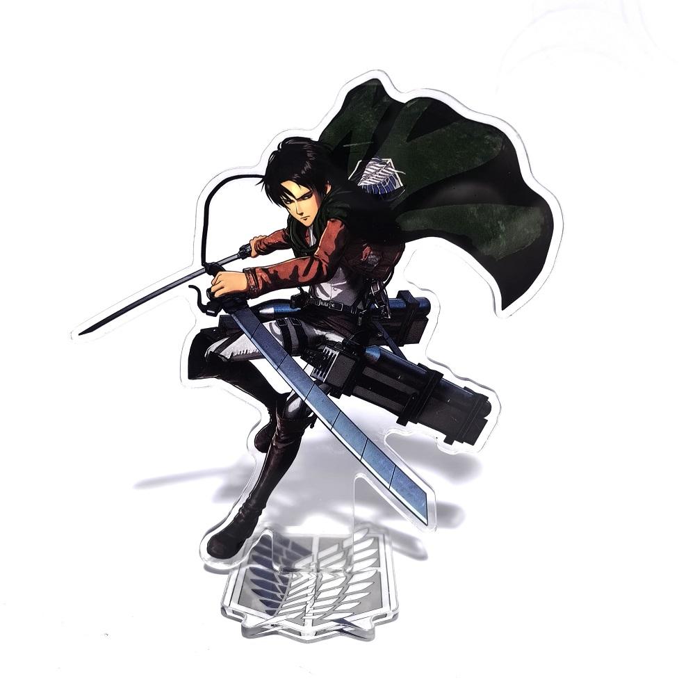 Attack on Titan Acrylic Standing Eren Mikasa Levi Erwin Armin Animation Action Figures Wolf Titan 16cm Miniature Playthings Decor Playthings For Kid