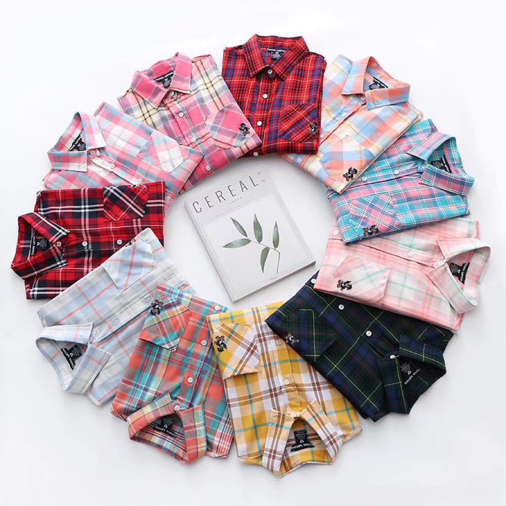 Karopullover Damen Frühling und Herbst Neu Koreanische Version Locker Langarm Retro Hongkong-Stil Ausländischer Stil Studenten Unterhemd