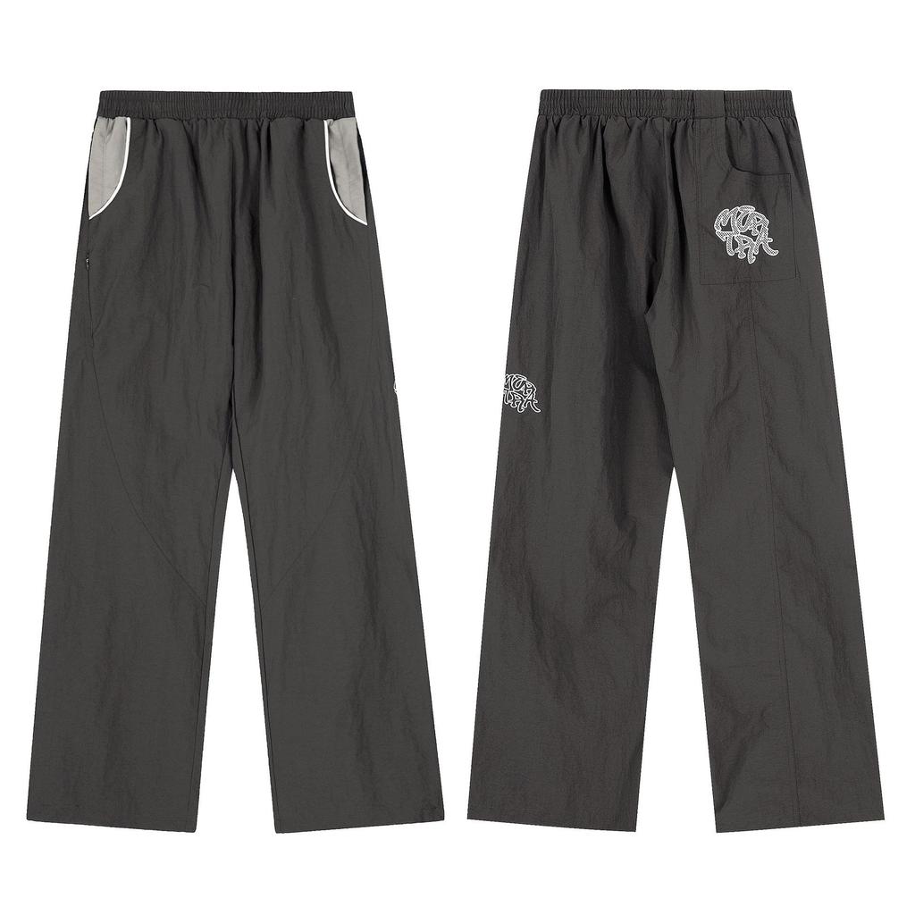 Mertra Retro Colorblock Windjacke & Lässige Sporthosen Set