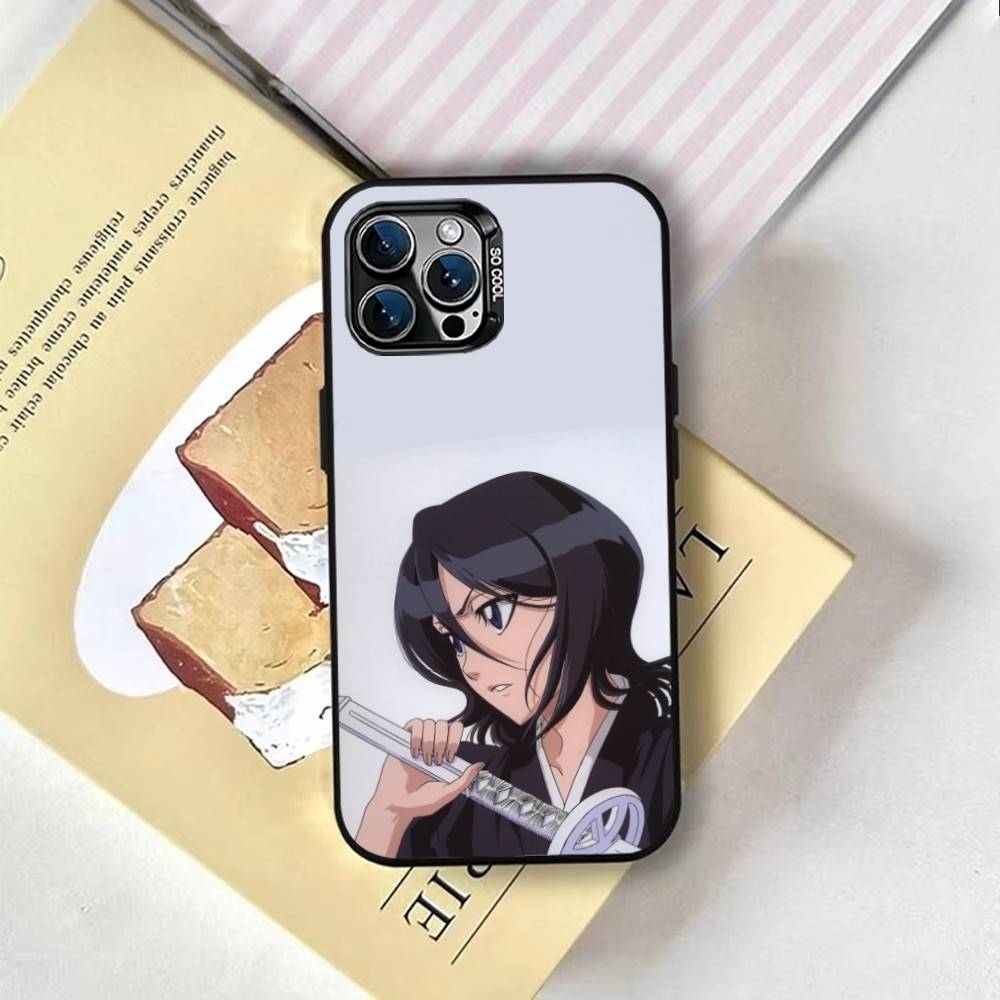 Bleach Rukia Kuchiki Phone Case For iPhone 17,16,15,14,13,12,11 Plus,Pro Max,XS,Colorful Silver Black Cover