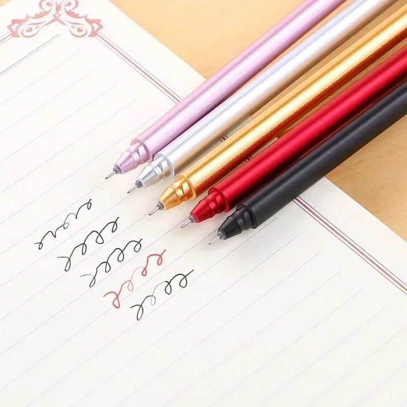 Kreative koreanische Schreibwaren Metall Neutraler Gelstift Büro Schulbedarf Unterschriftenstifte Schreibwaren Schreibwerkzeug Einfarbig