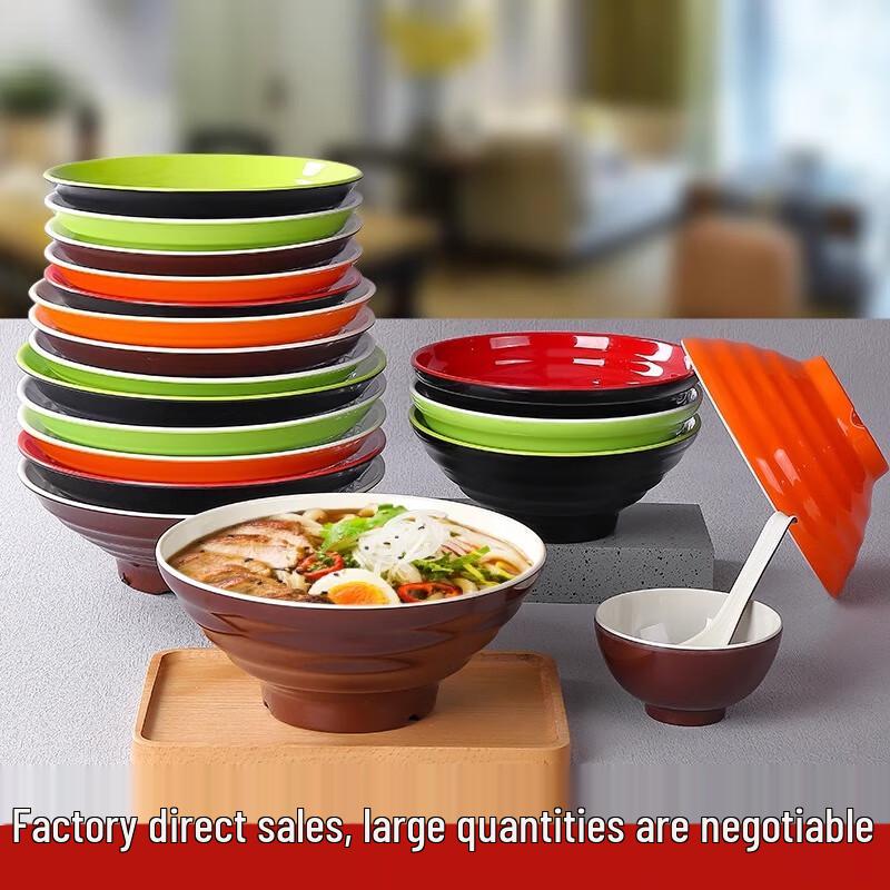 Sweet Elegant 8-inch Imitation Porcelain Noodle Soup Bowl