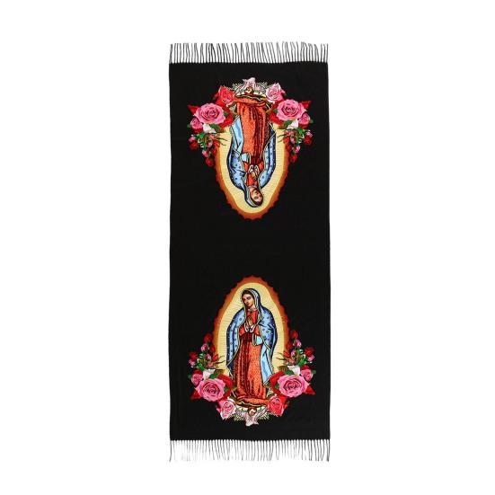 

Шаль шарф Дева Мария Мягкий кашемир Теплая накидка Кисточки Зимний Легкий плед Универсальный религиозный аксессуар