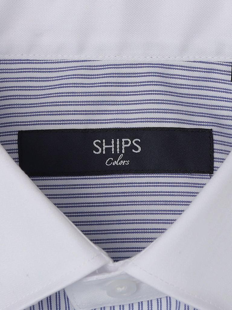 SHIPS Couleurs Chemise à Col Large à Rayures Clerc Facile d'Entretien pour Homme, Bleu, Taille 40, 211130390