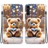 Handmade PU Leather Flip Case for Samsung Galaxy A13 5G (SM-A136U/A136W/A136B)- Anti-Slip Shockproof Cover with Wrist Strap & Heart/Rose Cat Designs