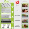 Elevated Raised Garden Bed with Wheels Outdoor Large Resin Patio Planter Box Stand Divisible with Drain Plug Ashen for Plants V
