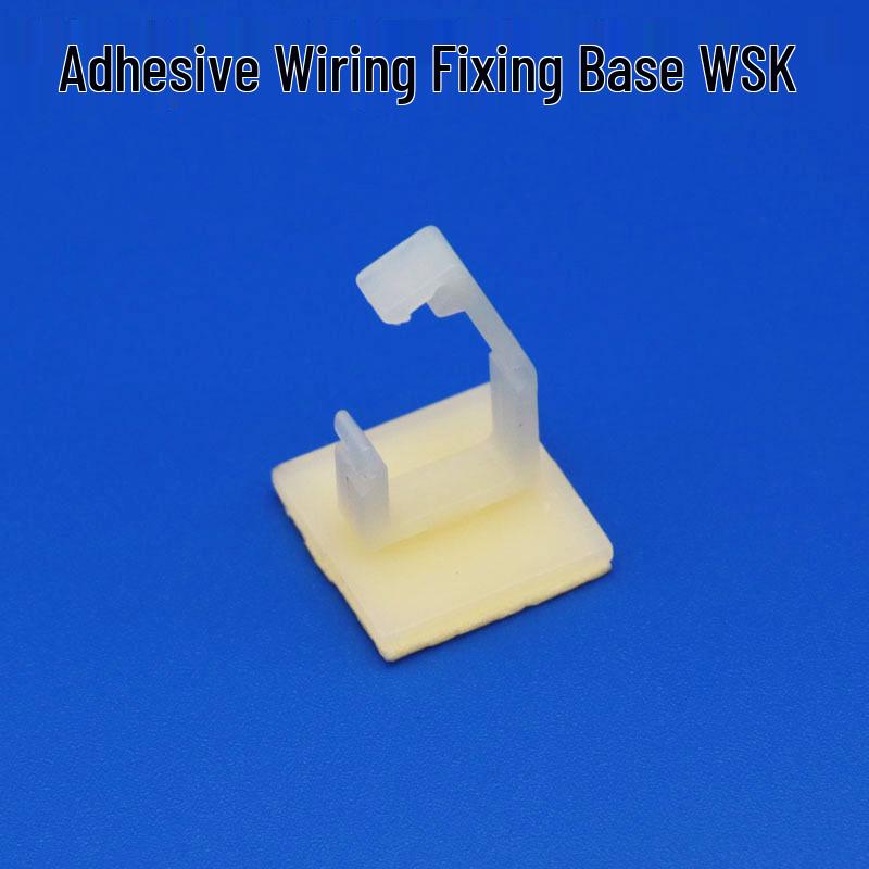 Nylon Self-Adhesive Cable Organizer and Adjustable Wire Clip WSK-1 (3M 1600T adhesive, 100 pieces)