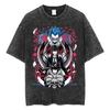 Harajuku Vintage Washed T Shirts Death Note Misa Anime Graphic T Shirt Men Women Cotton Fashion Streetwear Yk Oversized Tshirt