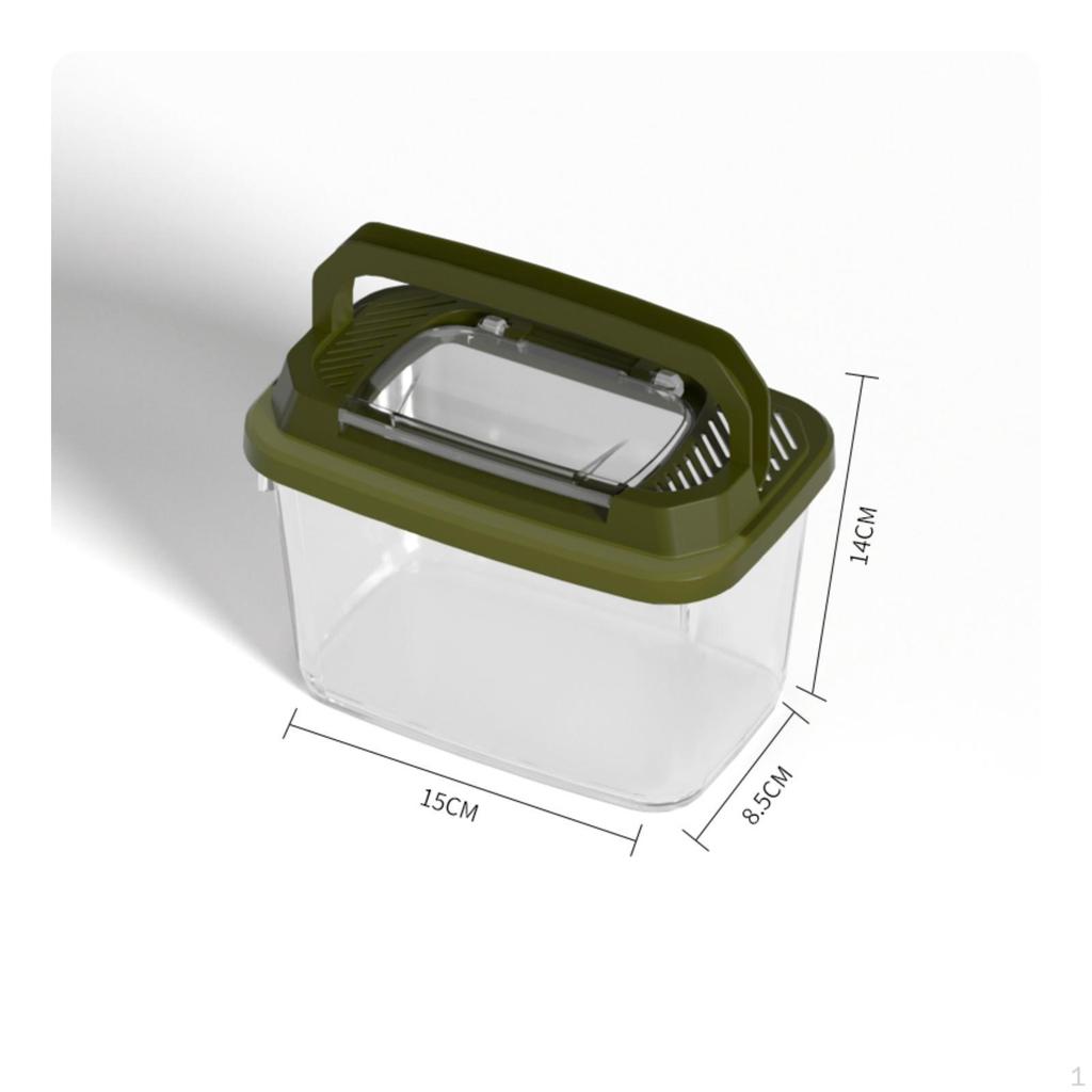Amphibian Feeding Box, Transparent Breeding Container, Arachnid, Hermit Crustacean, Gecko Habitat