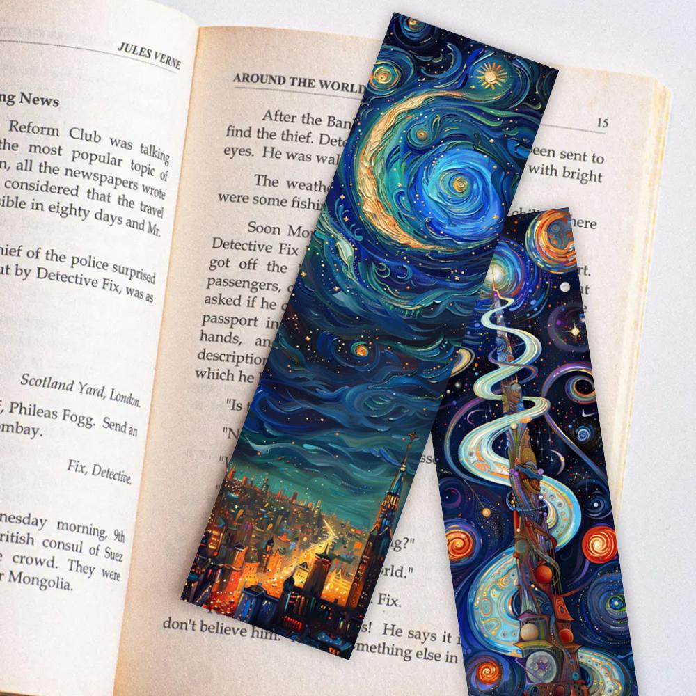 32pcs, Abstract Dream Bookmarks, Back To School Season, Christmas, Halloween, Suitable for Teachers, Readers, and Birthday Gifts
