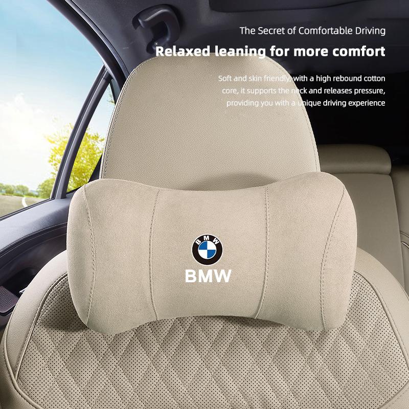 Car Suede Headrest Memory Cotton Neck Pillow For BMW F11 G26 F30 F10 E90 F20 E46 E60 E70 E39 E36 E87 X7 E92 X6 Auto Accessories rldf93