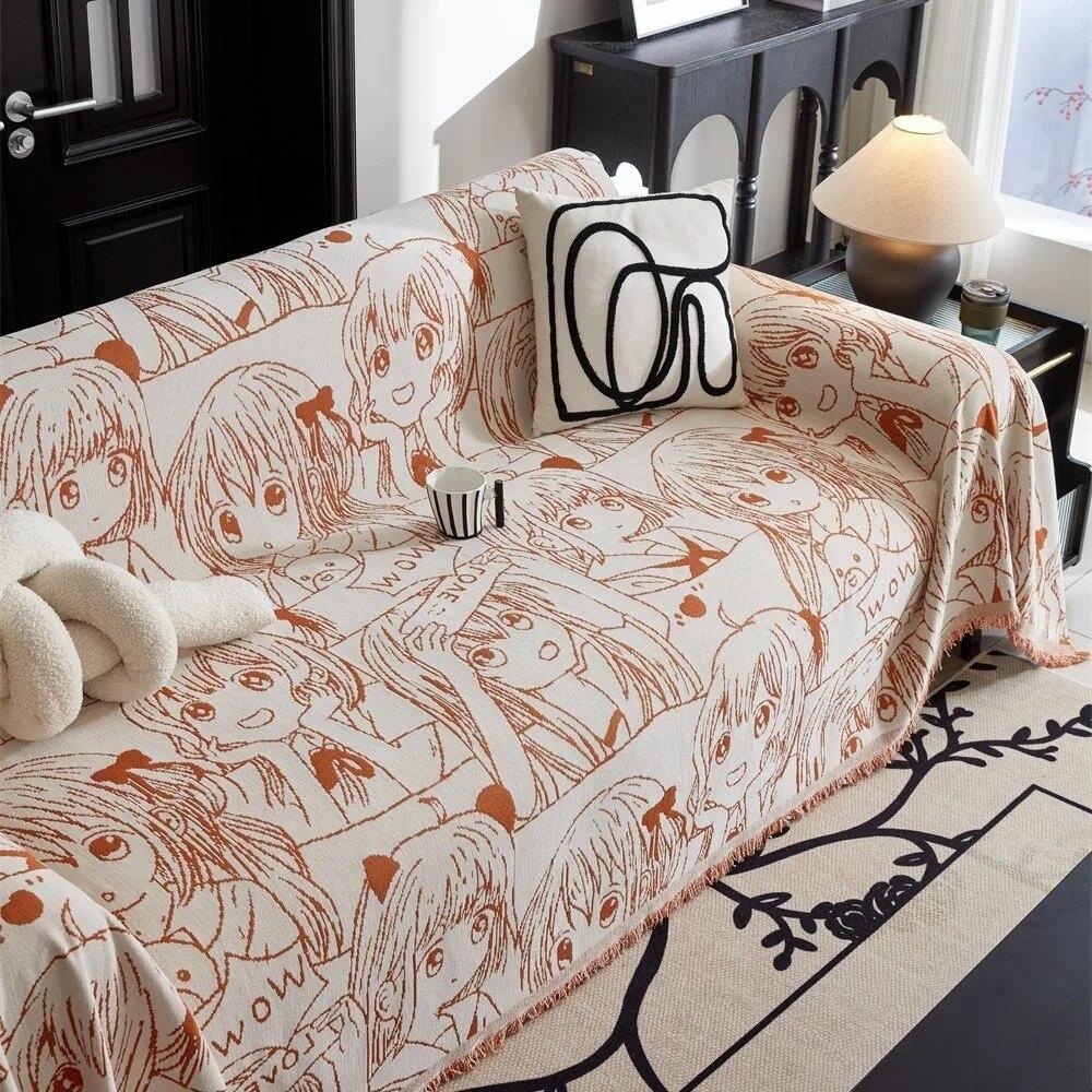 

Чехол для дивана с рисунком девушки, полотенце для дивана, чехол для дивана из синели, коврик для домашних животных, чехол для дивана, одеяло для гостиной, housses de canapé 180x130cm