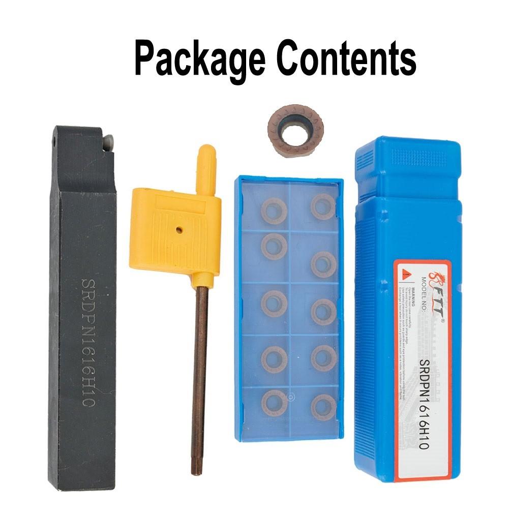 10PCS RPMW10T3MO VP15TF Turning Insert SRDPN1616H10 Turning Tool Holder