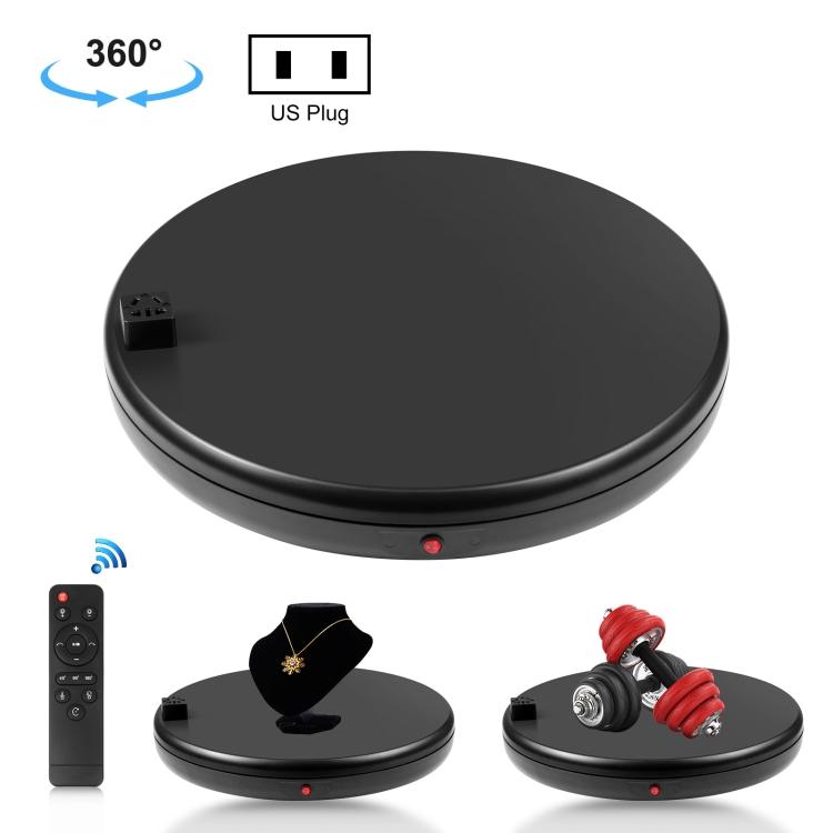 

PULUZ 45cm Remote Control Adjusting Speed Rotating Turntable Display Stand with Power Socket, Black, Load 100kg