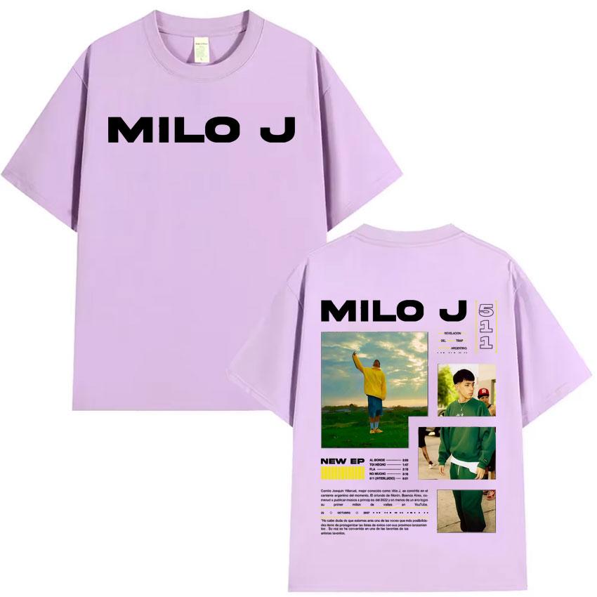 2025 Tour Tee Rapper Milo J 511 NEW Album Fashion Graphic Tshirt Men Music Streetwear Hip Hop Shortsleeve Summer Print Tshirt