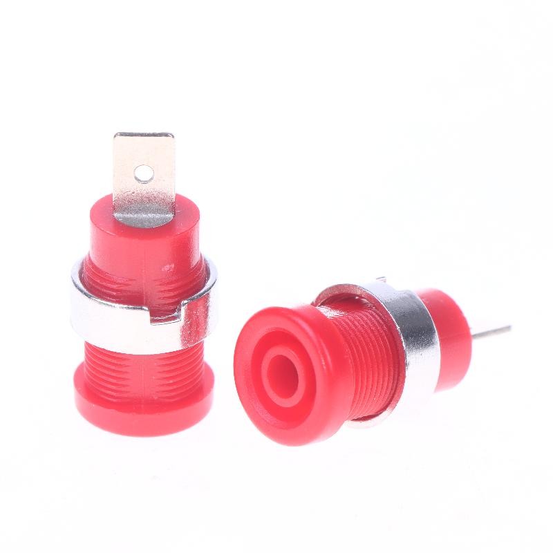 10Pcs Binding Post Adapters Ten For 4mm Banana Female Jack 4mm Banana Plug Connectors Panel Mount Socket