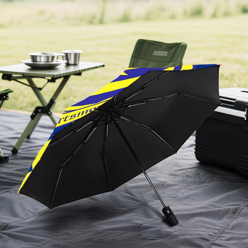 1PC Ports-mouth Fc Anniversary Printed Umbrella Folding Umbrella, Automatic Umbrella 8-Frame for Travel, Camping Fan Gifts Christmas Gifts