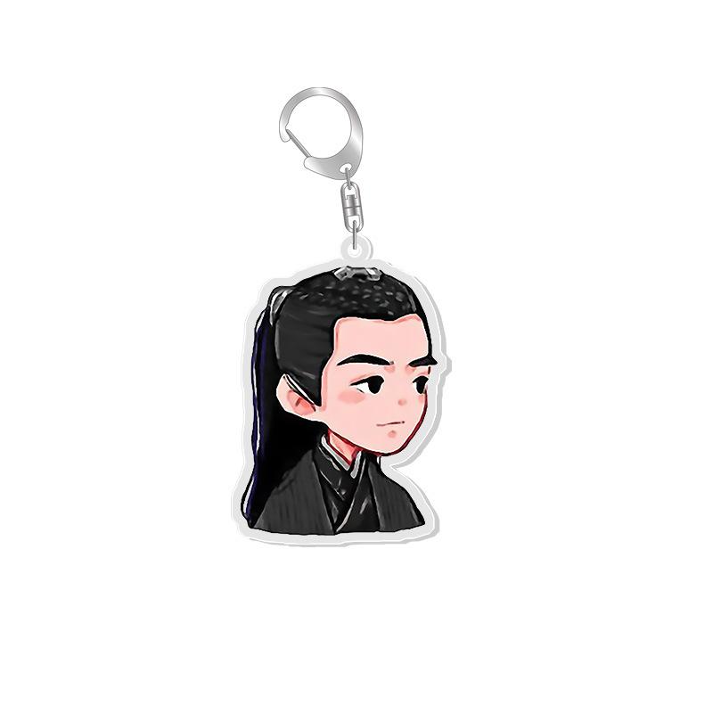 Ehrenwort Schlüsselanhänger Shan He Ling Niedliche Figur Wen Kexing Zhou Zishu Anhänger Schlüsselanhänger Damen Schlüsselring Schmuck Geschenke