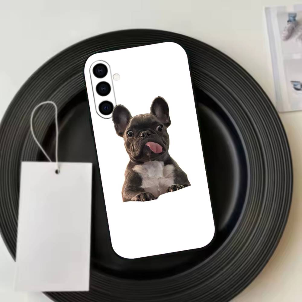 French Bulldog Dog Pet  Phone Case For Samsung Galaxy A73,A72,A71,A70,A53,A52,A51,Soft Silicone Black Cover