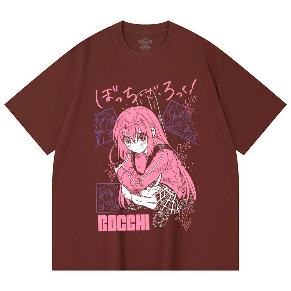 230 Gsm 100% Cotton Bocchi The Rock V5 Print Unisex Heavy Cotton T Shirt