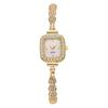Damen Vintage Petite Armband Zierliches Armbanduhr Kleines Quadrat Analog Quarz Uhr Luxus Damen Dünnes Armband Strass Armbanduhr für Damen Geschenk